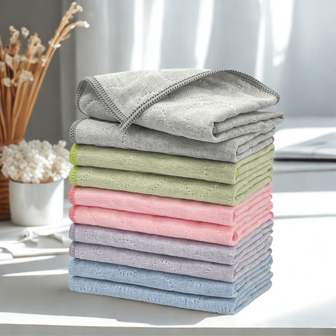 Multipurpose Quilted Oil-Free Absorbent Household Cleaning Cloth Set - Image 4