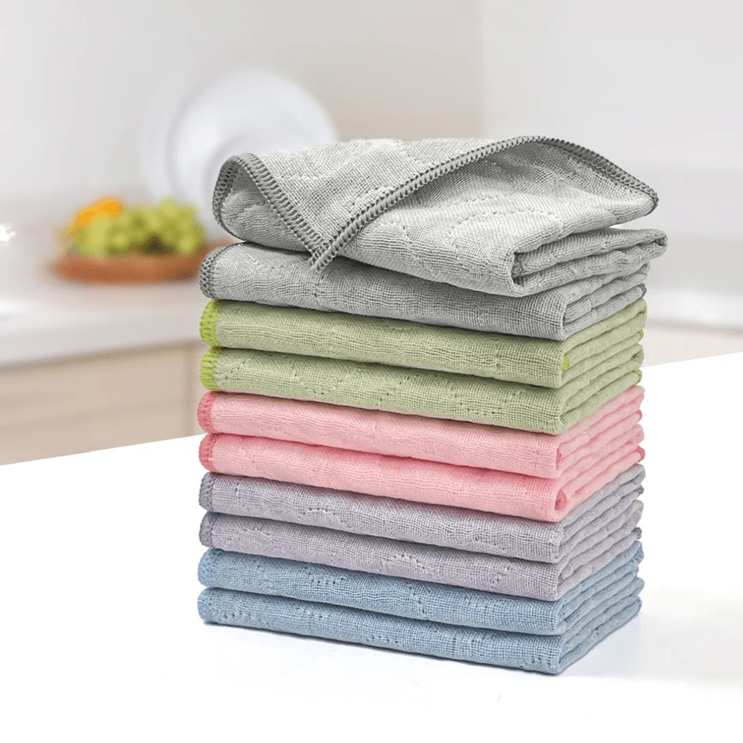 Multipurpose Quilted Oil-Free Absorbent Household Cleaning Cloth Set - Image 5