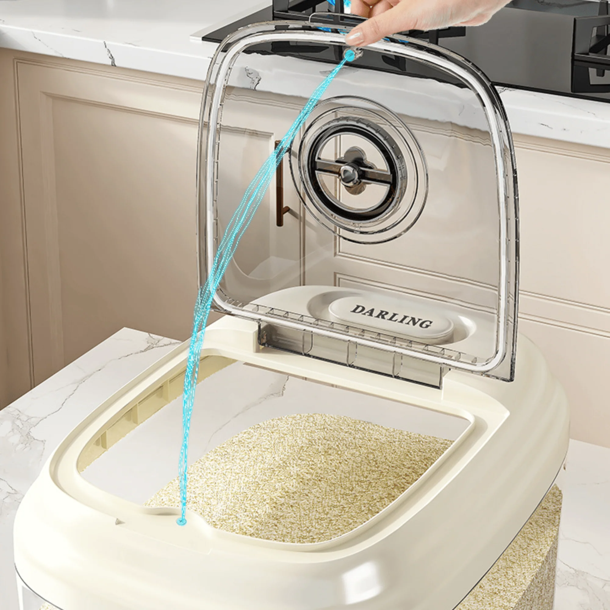 Multipurpose Rice Food Storage Container with Airtight Sealing Lid - Image 3