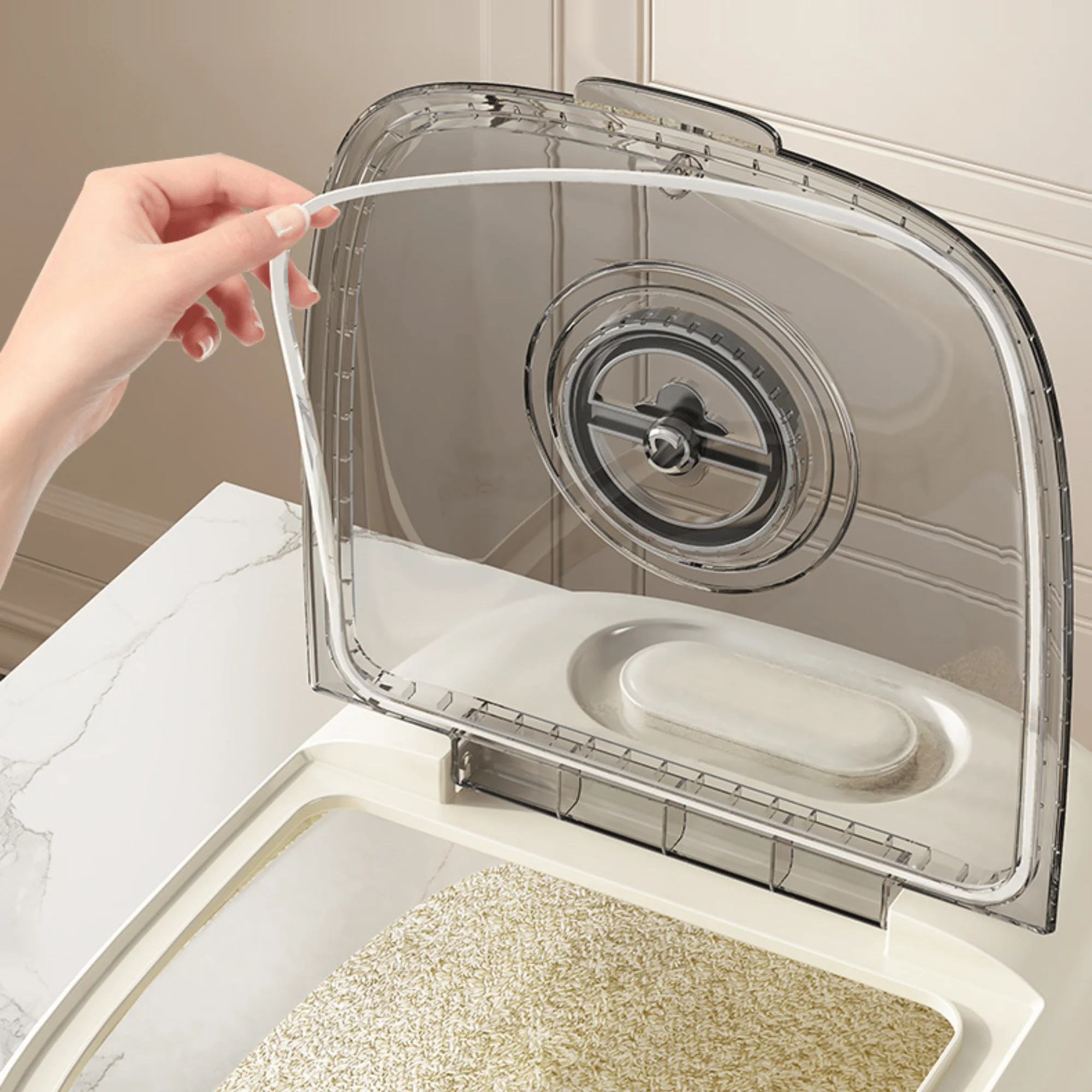 Multipurpose Rice Food Storage Container with Airtight Sealing Lid - Image 5