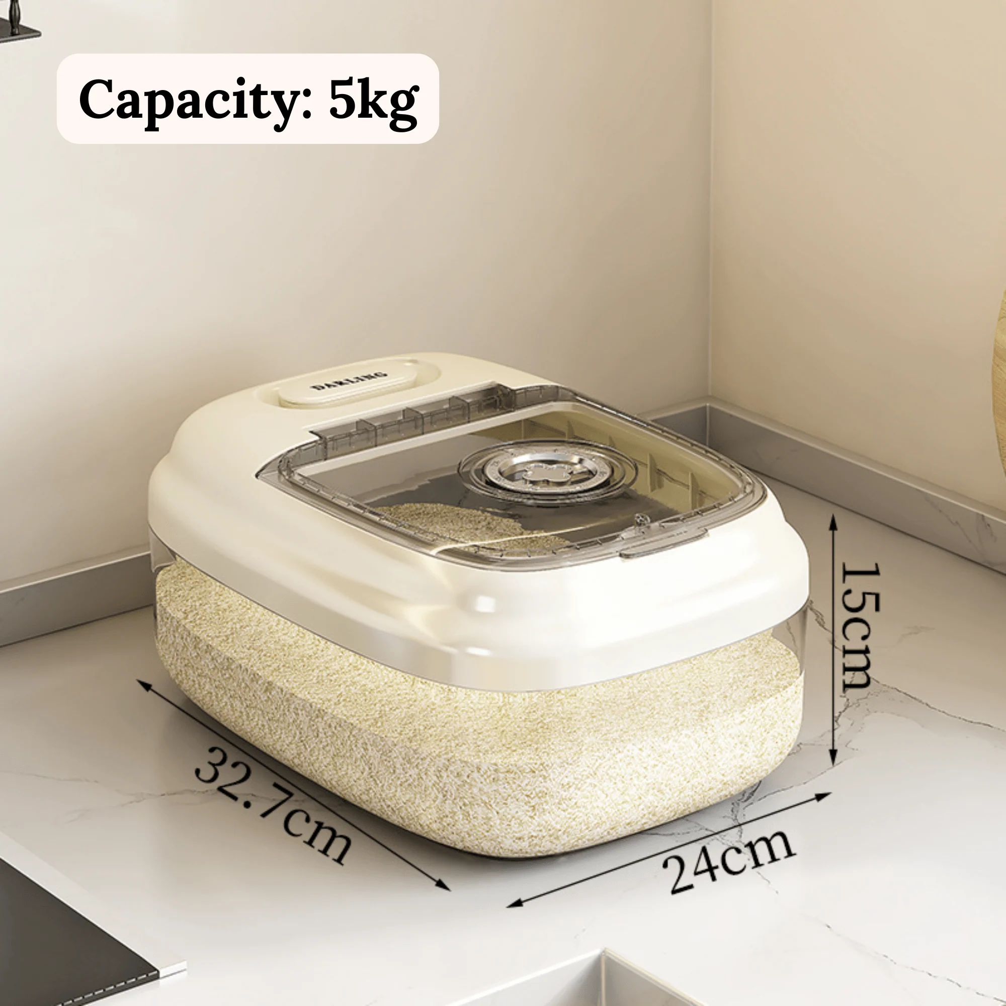 Multipurpose Rice Food Storage Container with Airtight Sealing Lid - Image 6