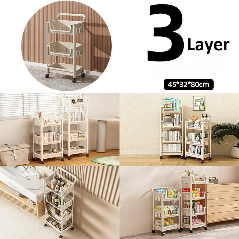 Multipurpose Rolling Cart Wheeled Storage Organizer - Image 4