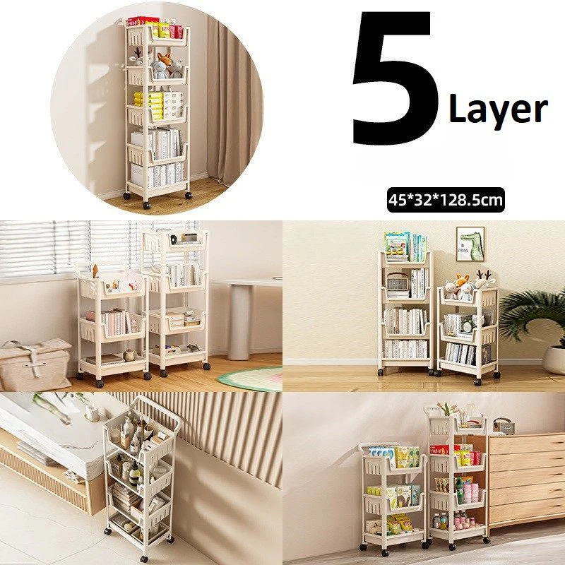 Multipurpose Rolling Cart Wheeled Storage Organizer - Image 6