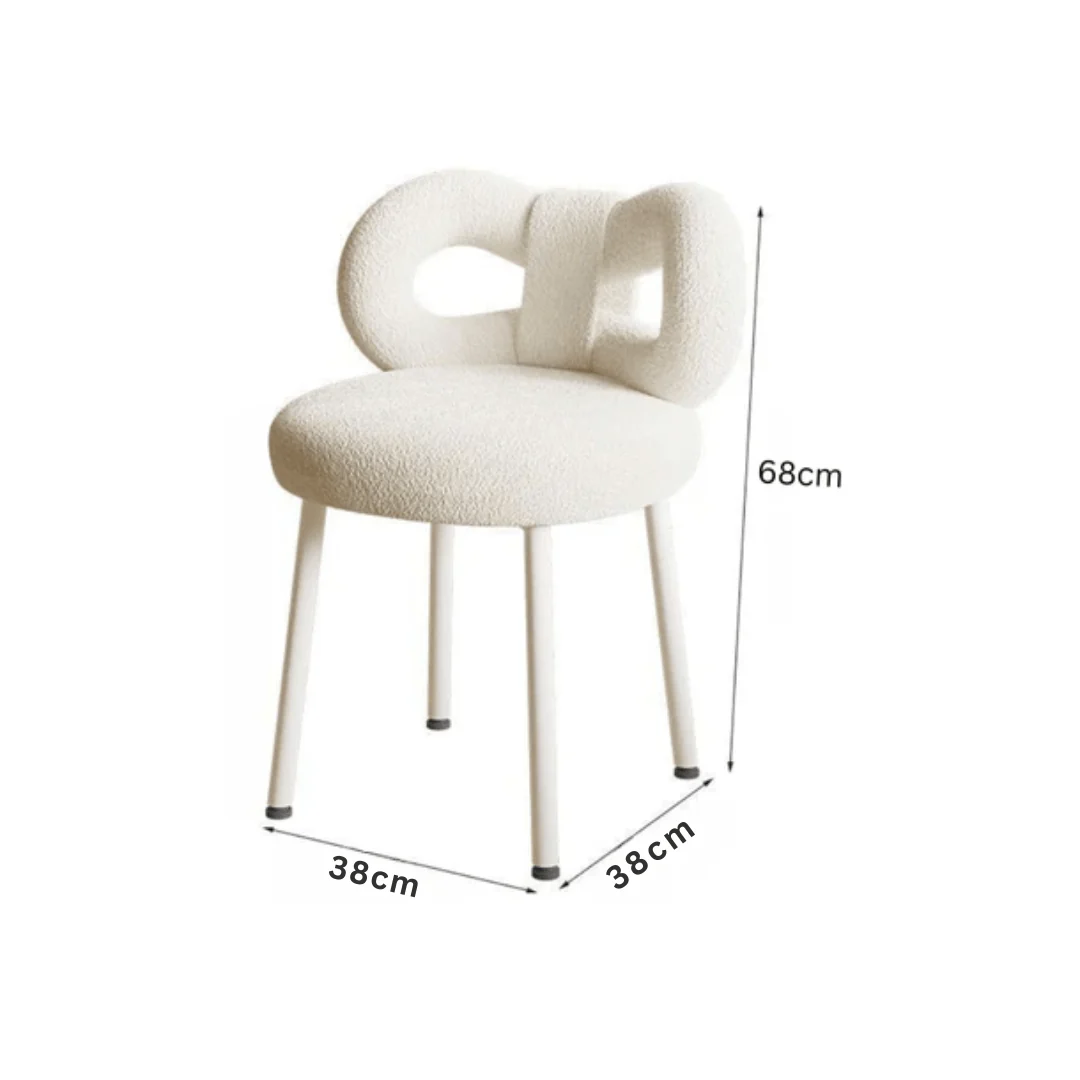 Multipurpose Soft Padded Chair with Bow Backrest - Image 6