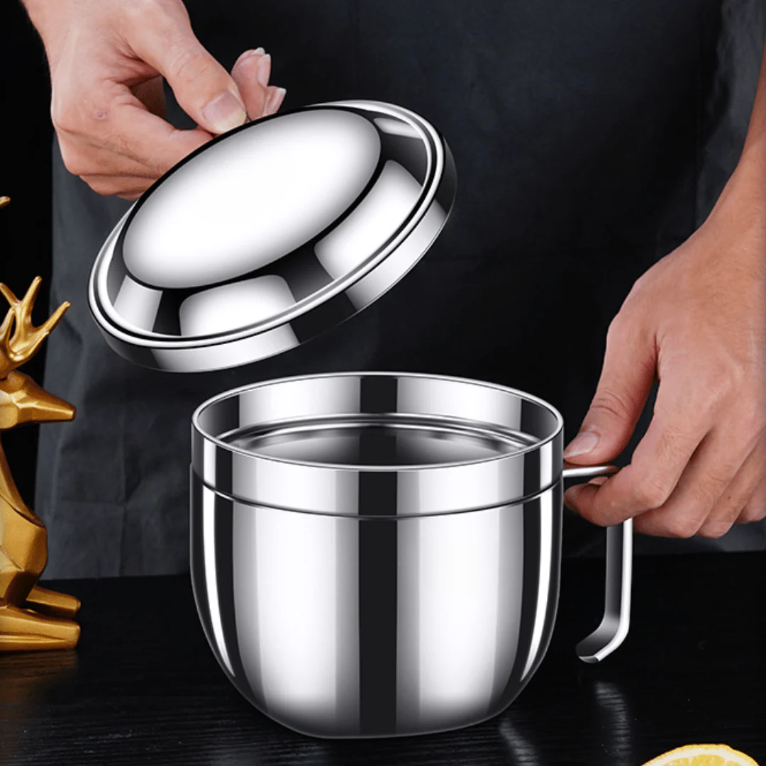 Multipurpose Stainless Steel Cooking Bowl with Lid - Image 7