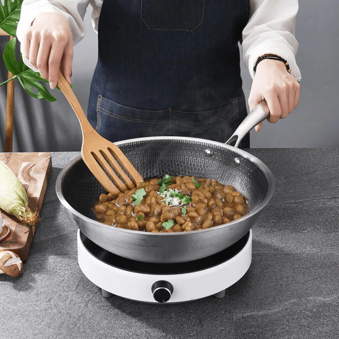 Multi-Purpose Stainless Steel Honeycomb Non-Stick Cooking Pot (28 cm) - Image 4