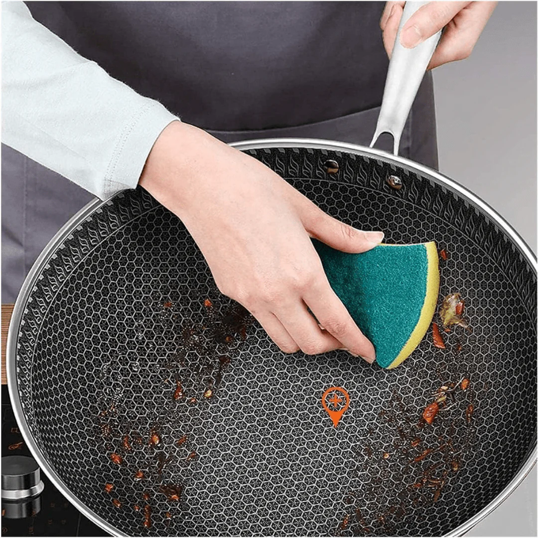 Multi-Purpose Stainless Steel Honeycomb Non-Stick Cooking Pot (28 cm) - Image 5