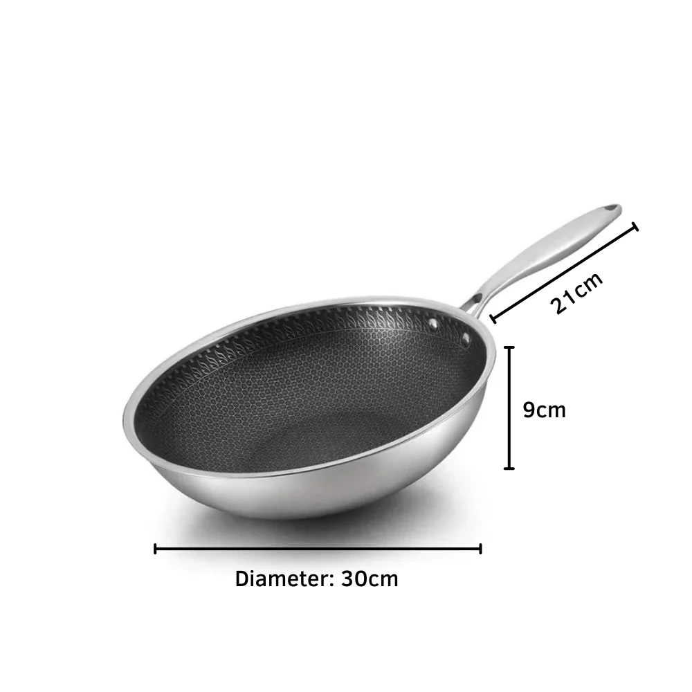Multi-Purpose Stainless Steel Honeycomb Non-Stick Cooking Pot (28 cm) - Image 6