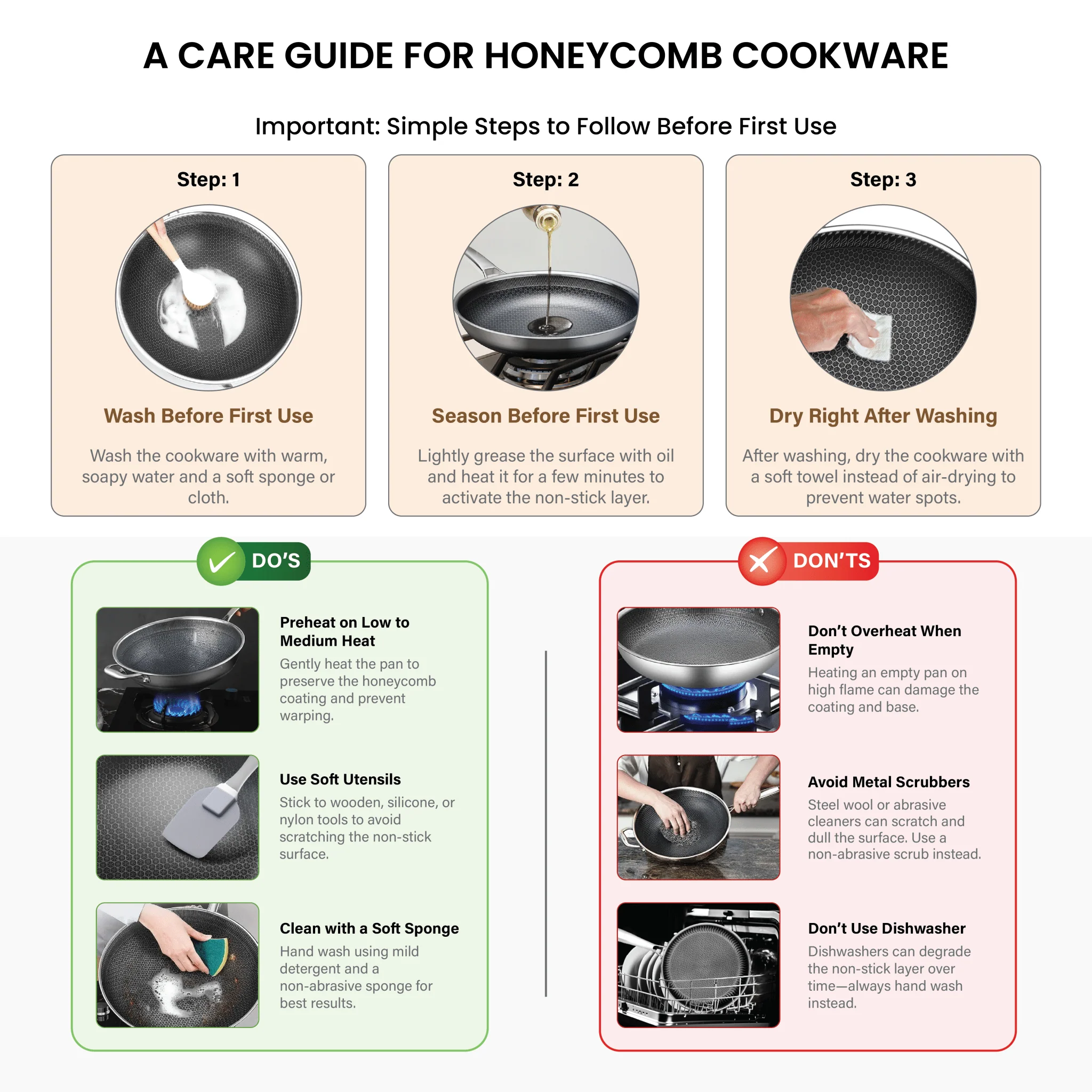 Multi-Purpose Stainless Steel Honeycomb Non-Stick Cooking Pot (28 cm) - Image 7