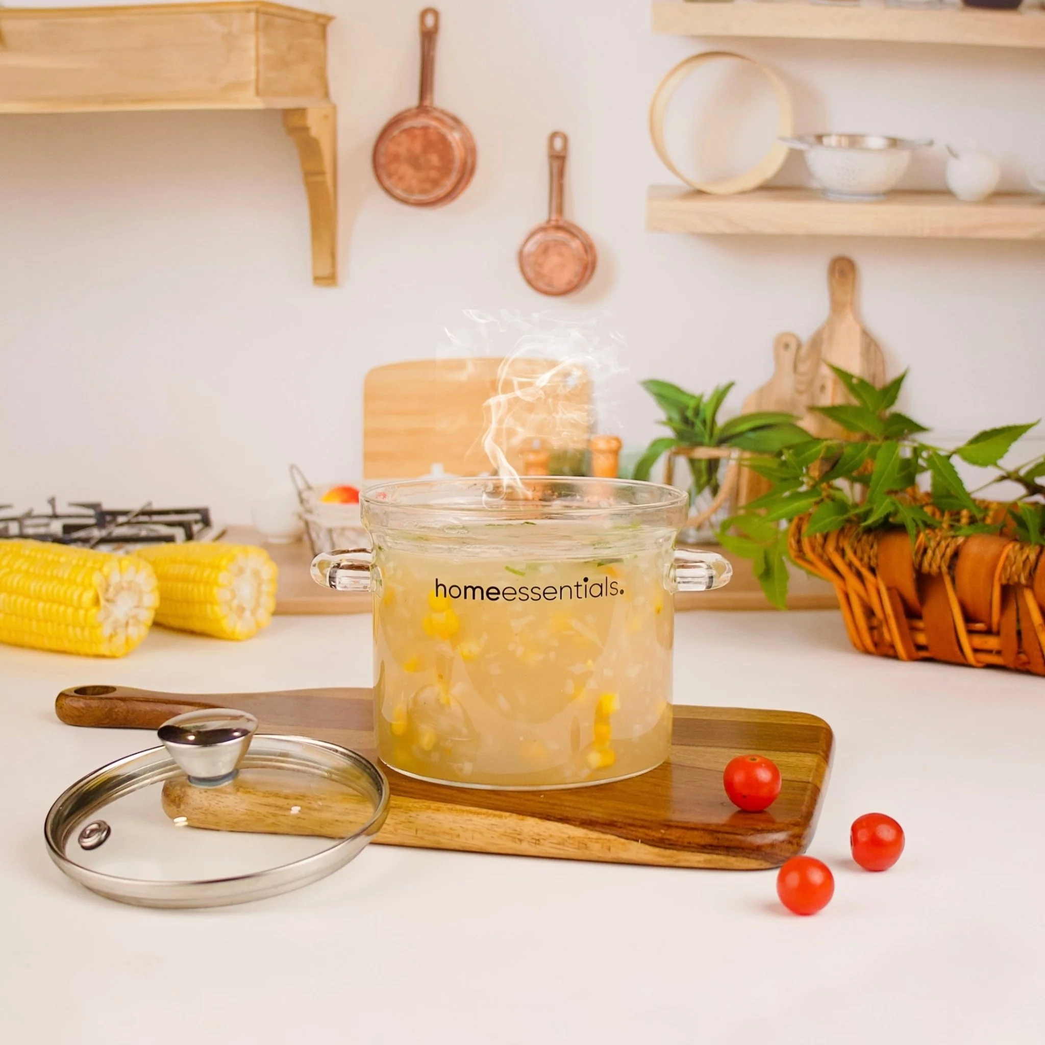 Multipurpose Transparent Borosilicate Cooking Pot (700 ml) - Image 3