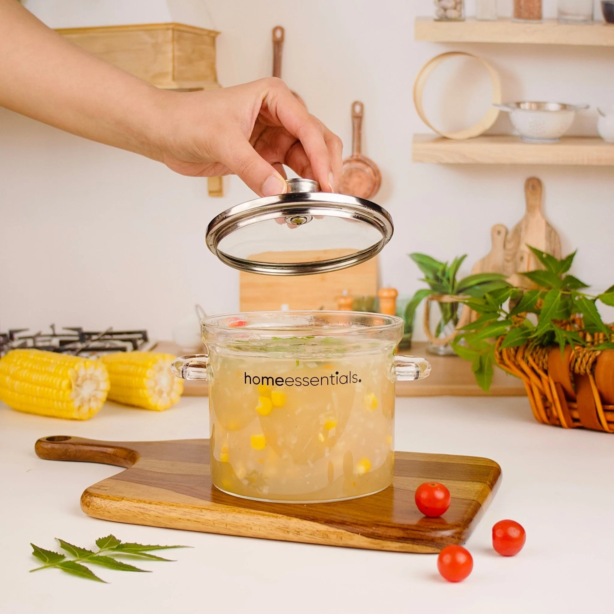 Multipurpose Transparent Borosilicate Cooking Pot (700 ml) - Image 4