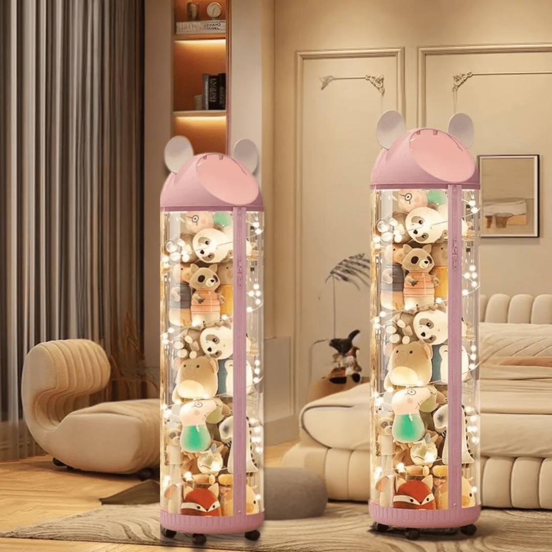 Multi-Purpose Transparent Kids Toys Plastic Storage Tube with Zipper(30cm) - Image 3