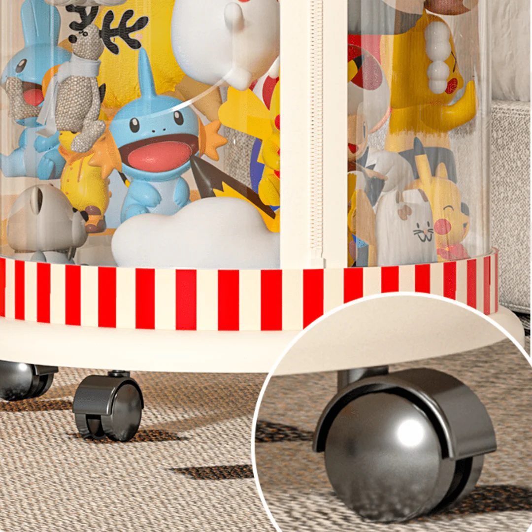 Multipurpose Transparent Plastic Kids Toy Storage Container with Zipper(31cm) - Image 5