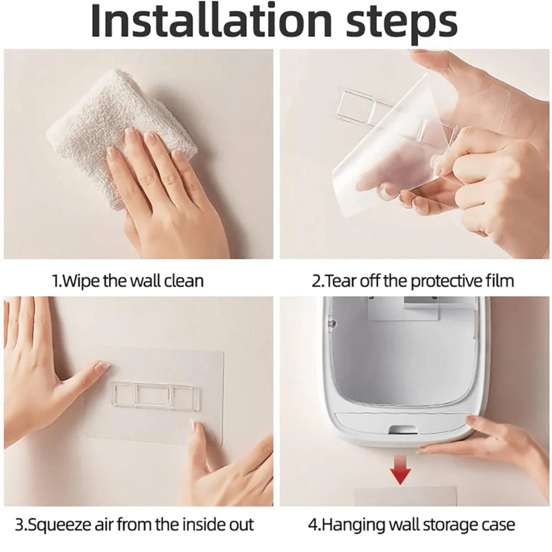 Multipurpose Wall Mounted Cosmetic Storage Box (34cm) - Image 4