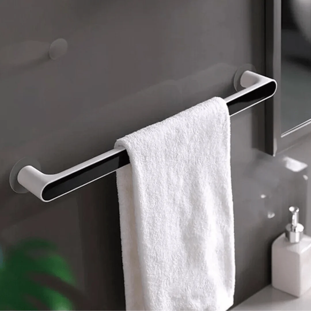 Multipurpose Wall-Mounted Drill Free Plastic Towel Rack (46cm)