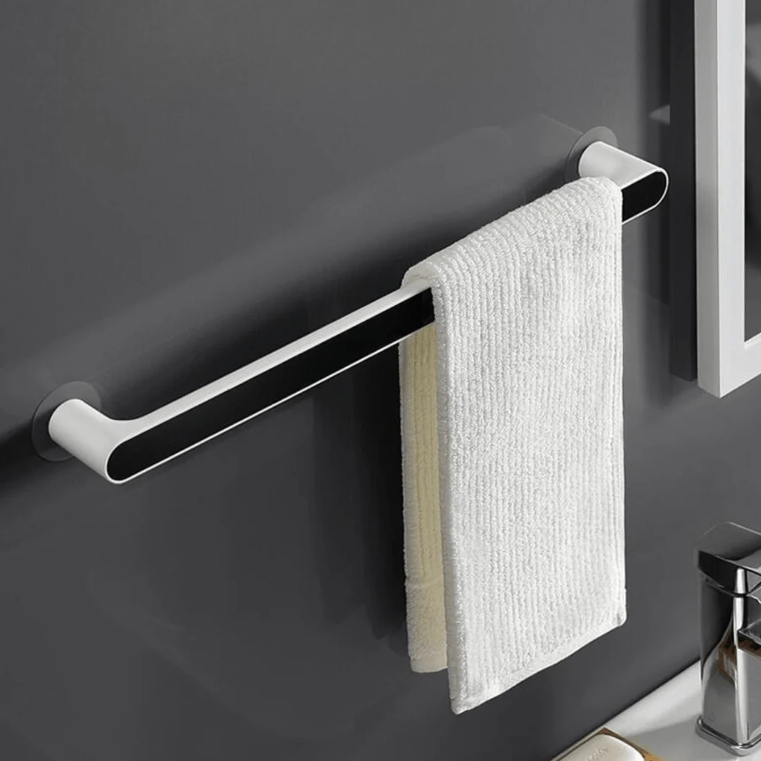 Multipurpose Wall-Mounted Drill Free Plastic Towel Rack (46cm) - Image 4