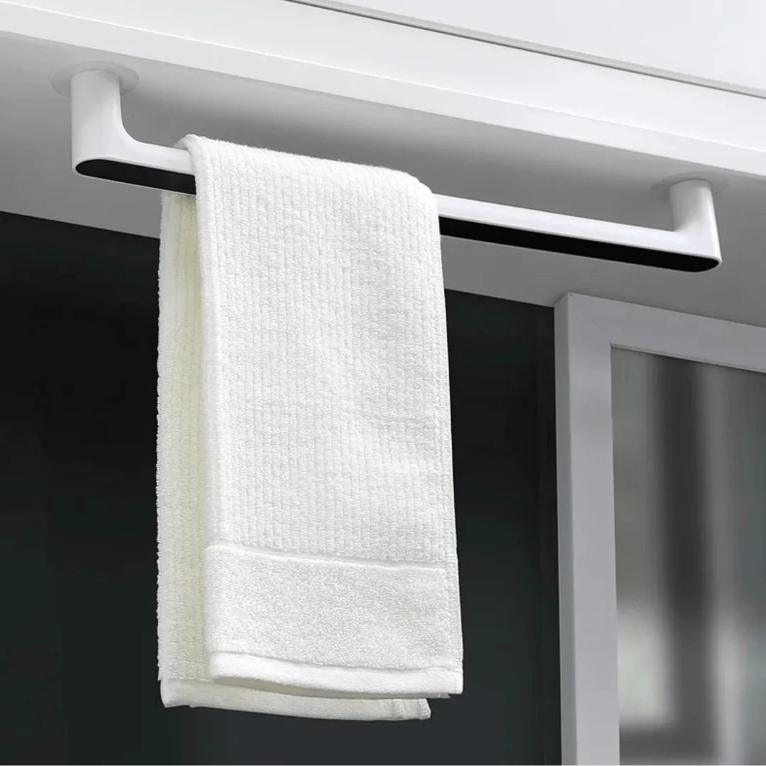 Multipurpose Wall-Mounted Drill Free Plastic Towel Rack (46cm) - Image 5