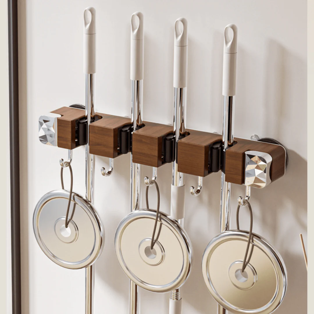 Multipurpose Wall-Mounted Storage Holder With Hooks - Image 6