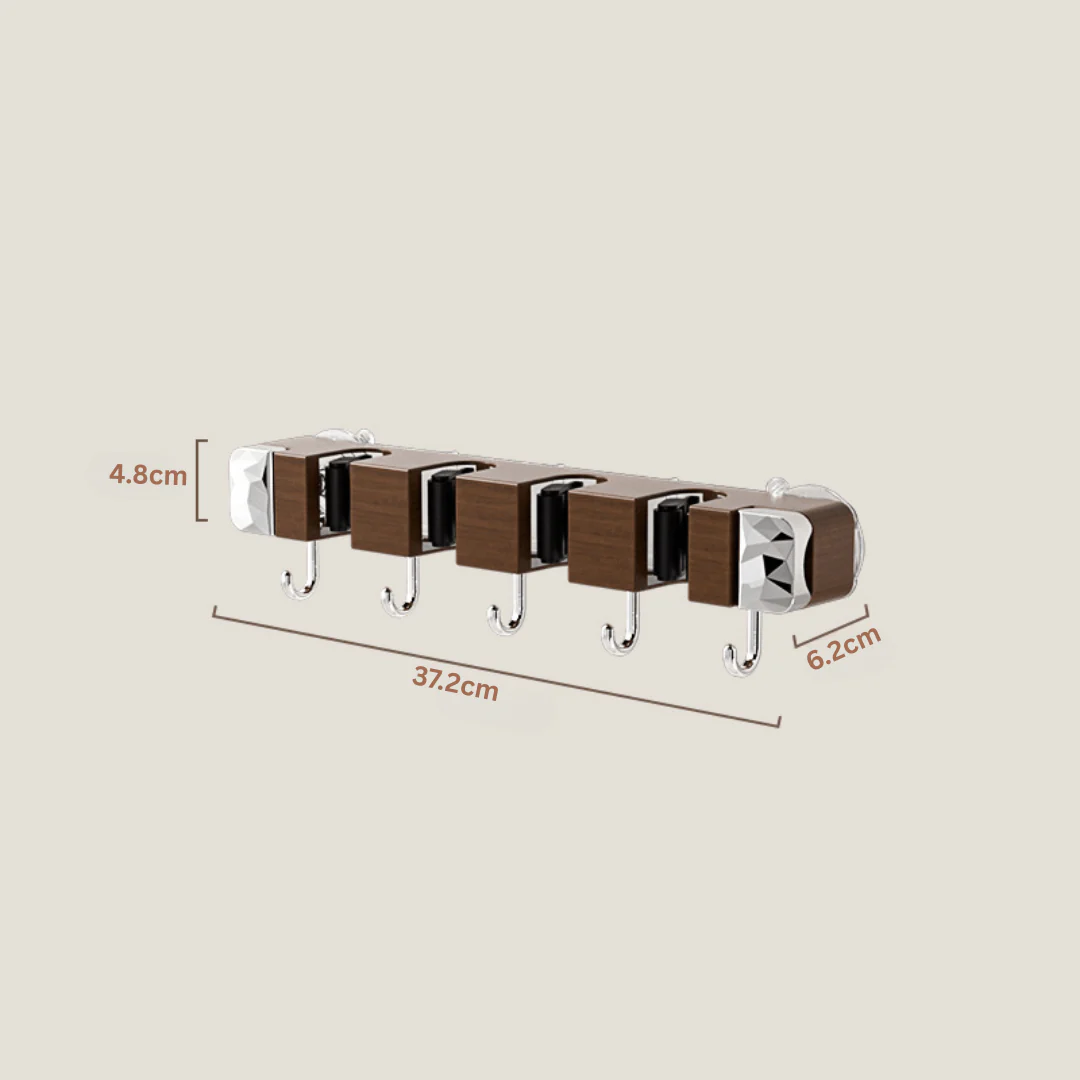 Multipurpose Wall-Mounted Storage Holder With Hooks - Image 7