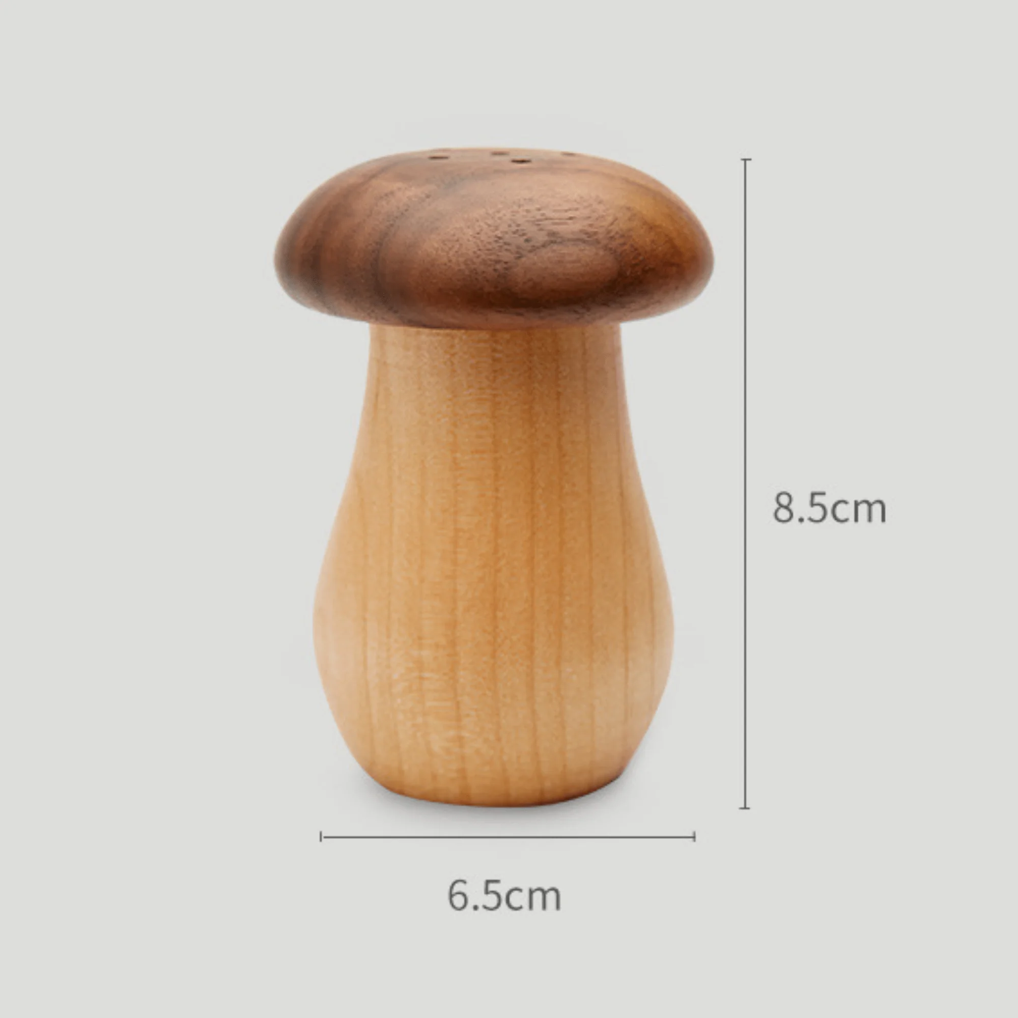 Natural Solid Wood Toothpick Case with Vintage Mushroom Top - Image 7