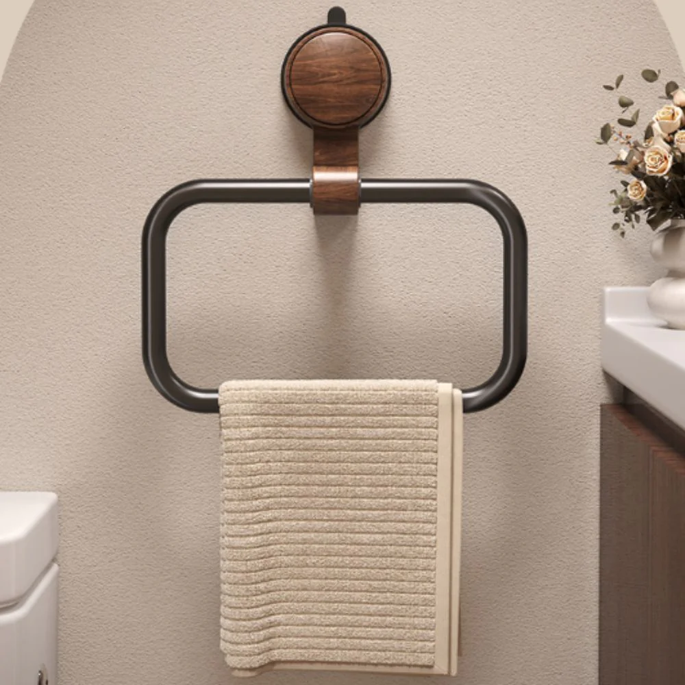 No-Drill Retro Style Bathroom Towel Holder with Strong Suction Mount - Image 2