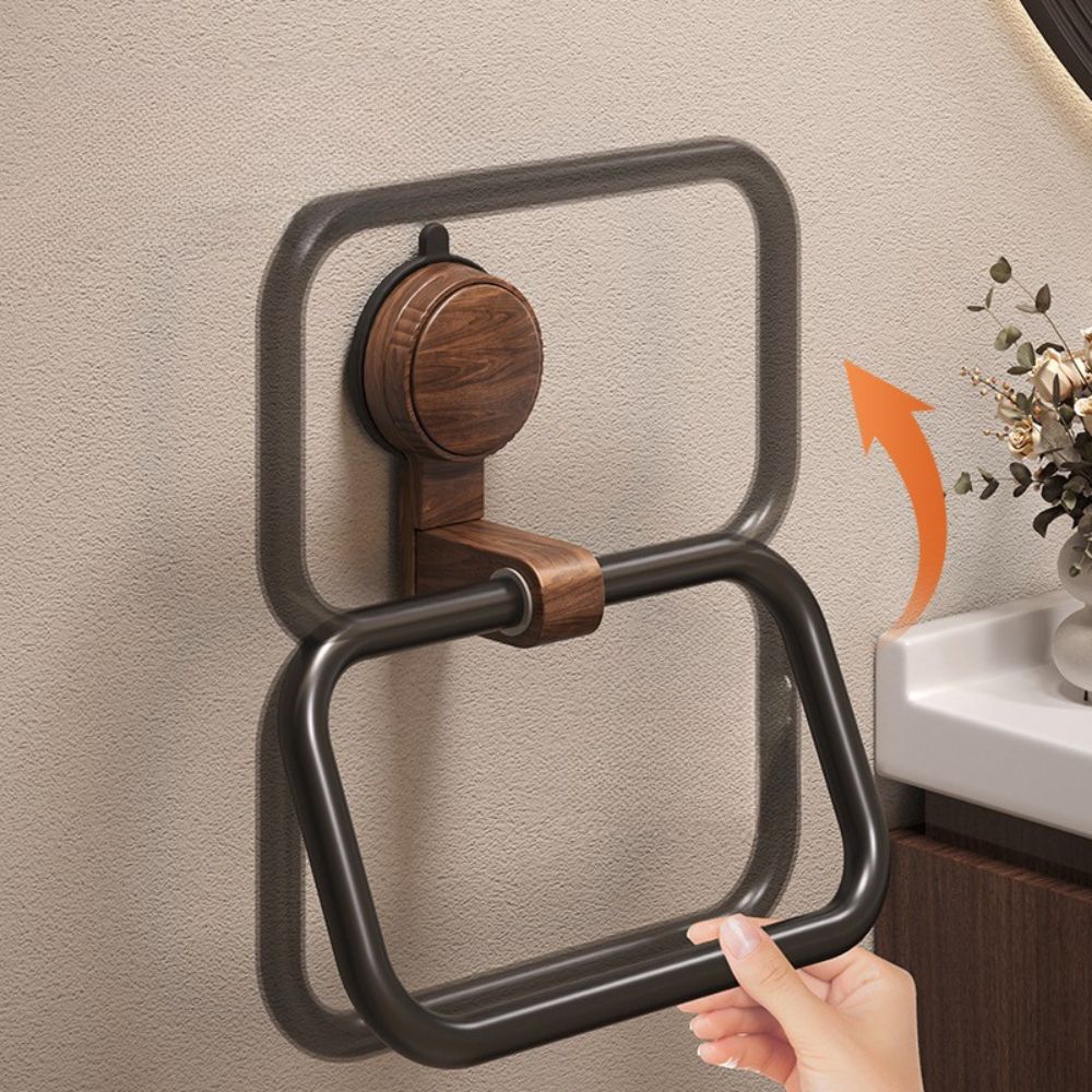 No-Drill Retro Style Bathroom Towel Holder with Strong Suction Mount - Image 4