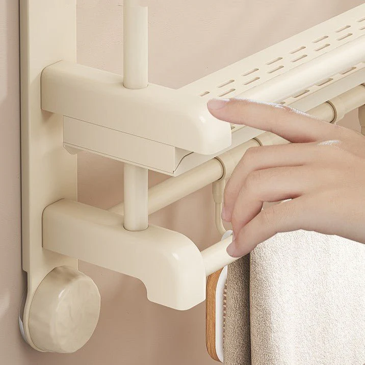 No-Drill Suction Cup Wall-Mounted Bathroom Shelf with Hooks (60 cm) - Image 6