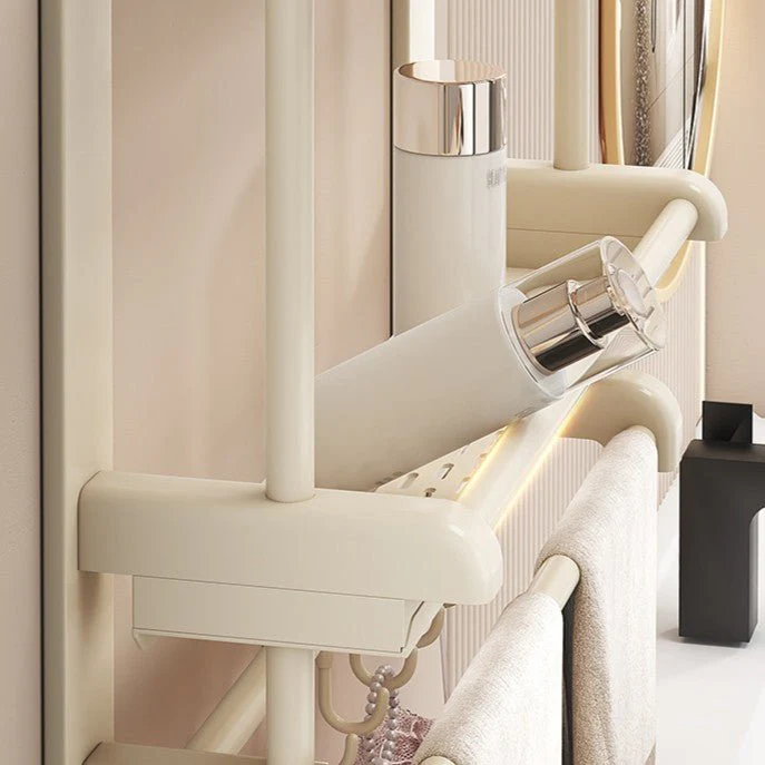 No-Drill Suction Cup Wall-Mounted Bathroom Shelf with Hooks (60 cm) - Image 7