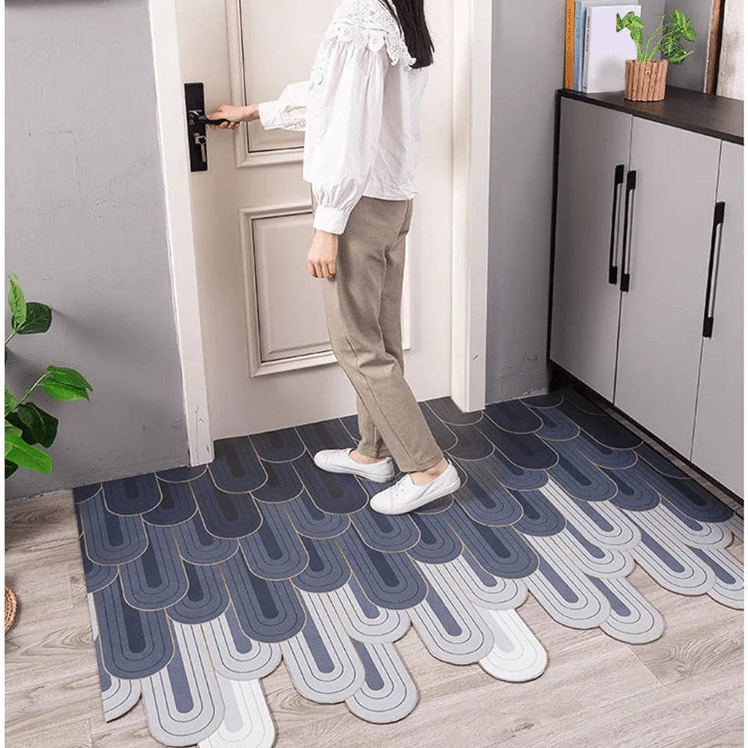 Non-Slip Cuttable Luxury Floor Mats (Blue) - Image 5