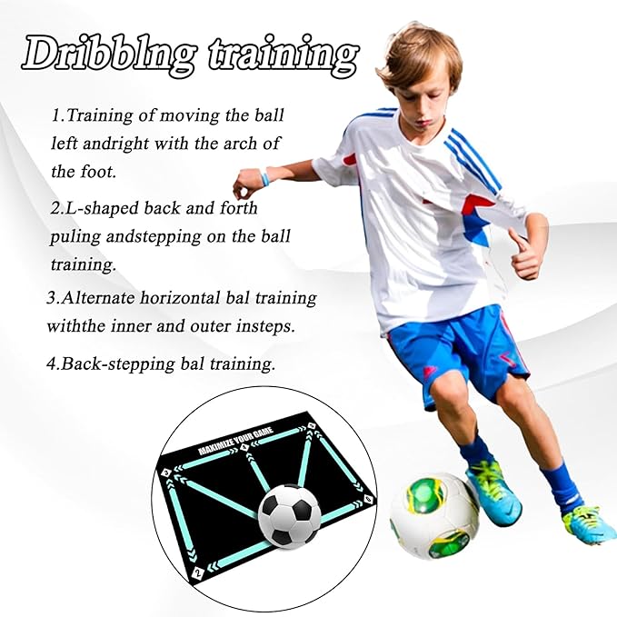 Non-Slip Football Training Control Mat for Skill Development (90cm) - Image 4