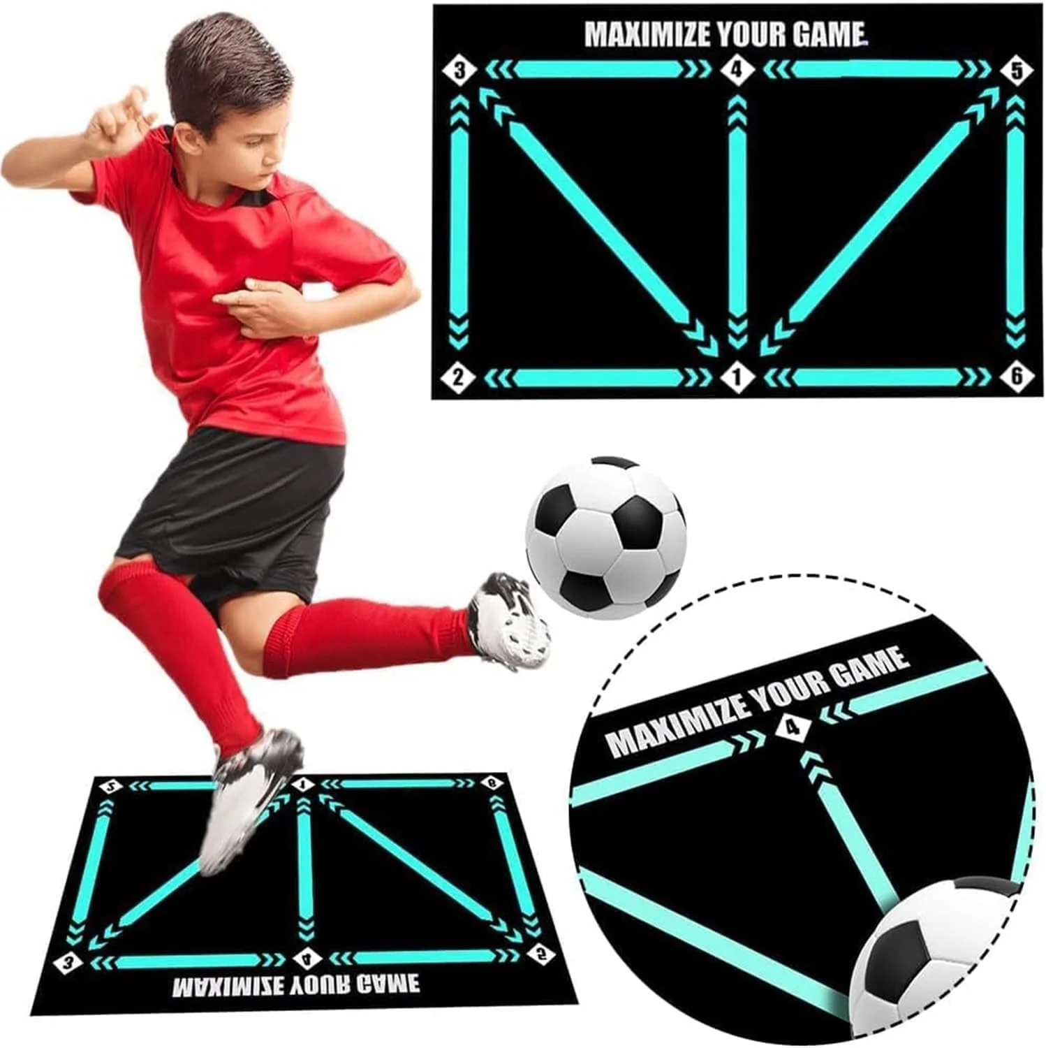 Non-Slip Football Training Control Mat for Skill Development (90cm) - Image 6