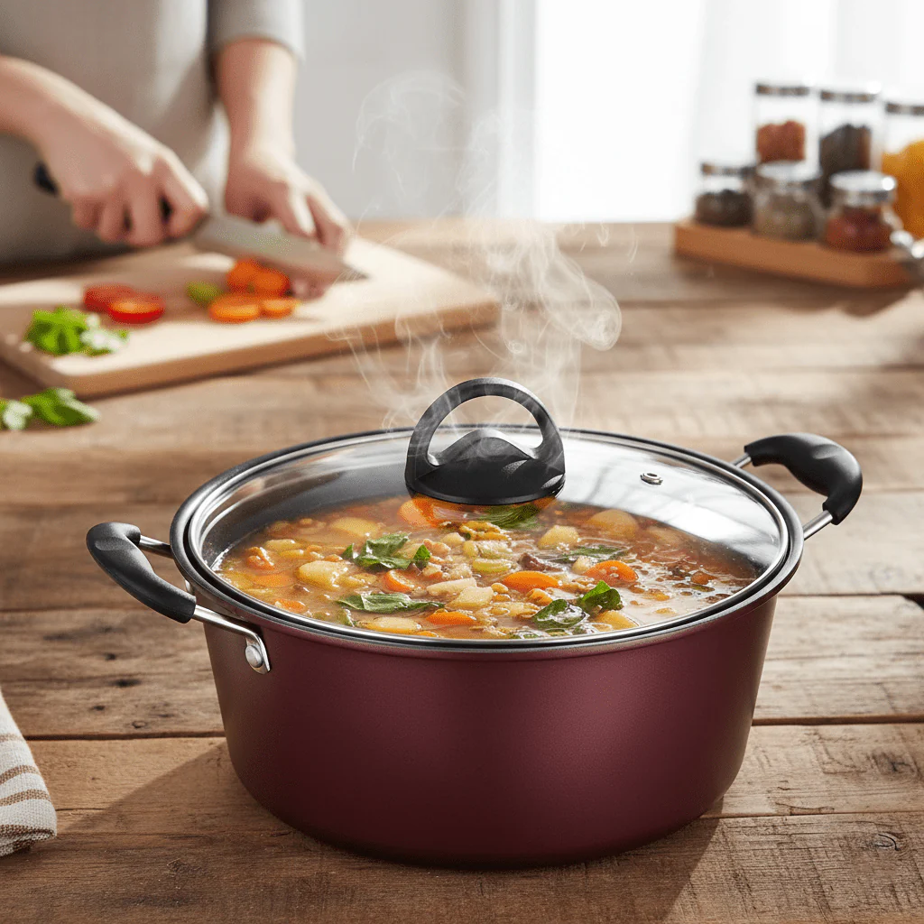 Non Stick Aluminum Cookware Set with Glass Lid (Set of 3) - Image 7