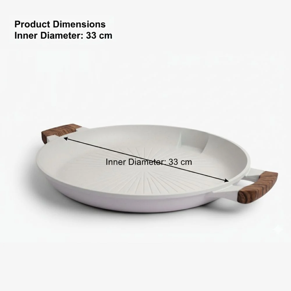 Non-Stick Aluminum Medical Stone Grill Pan(33cm) - Image 6