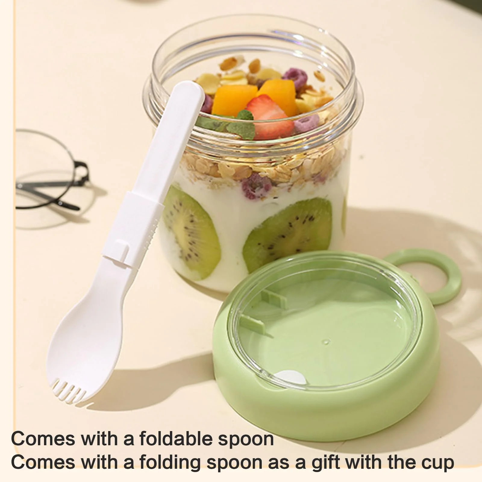 On-the-Go Salad and Yogurt Cup with Leak-Proof Lid & Spoon - Image 5