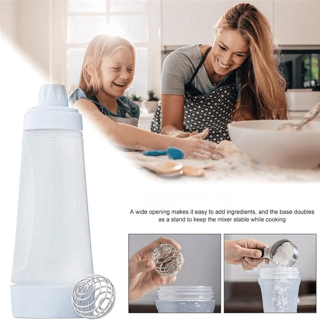 Pancake Batter Mixer and Dispenser Bottle(1000ml) - Image 4