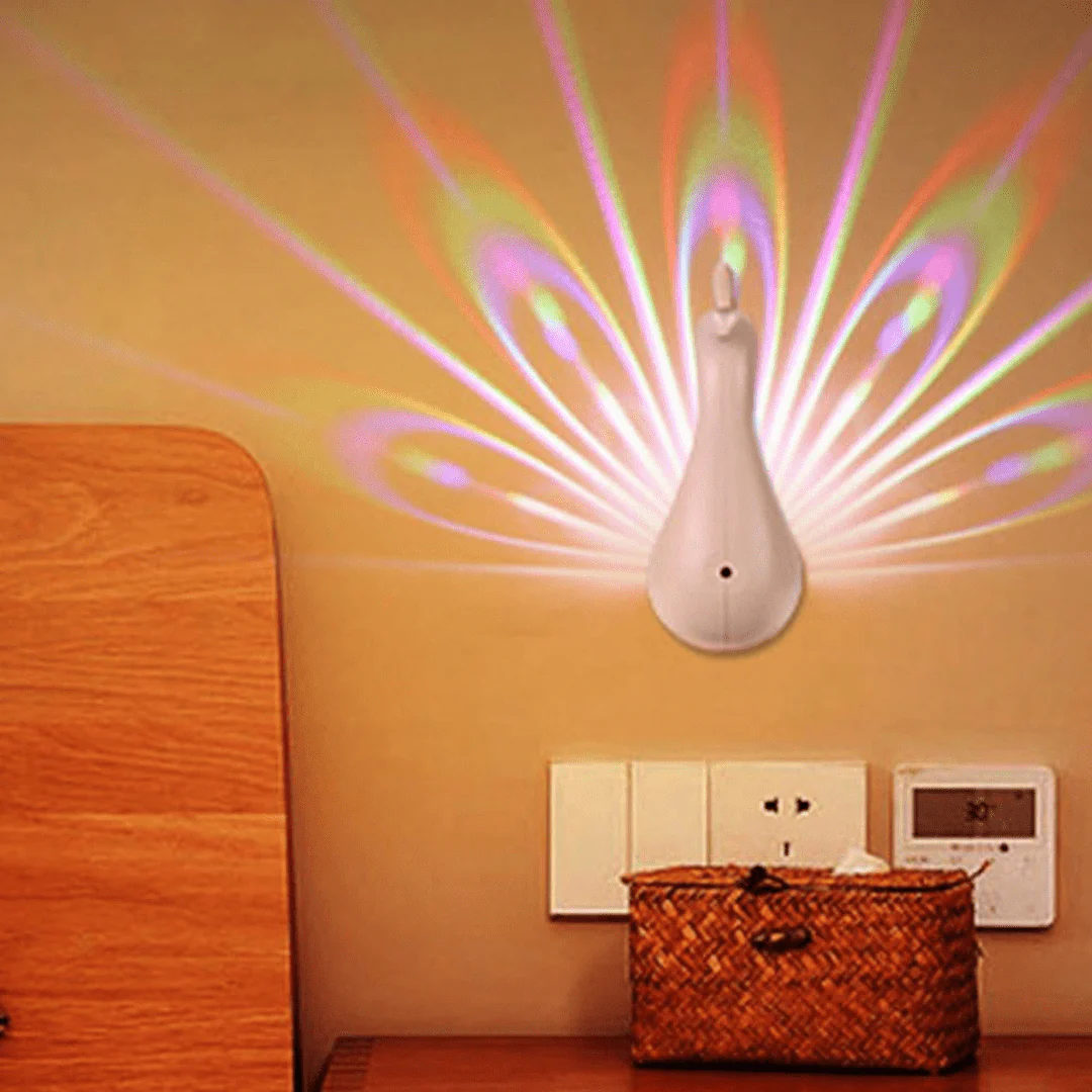 Peacock Beam Artistic Rechargeable Night Glow Lamp(1200mAh) - Image 5