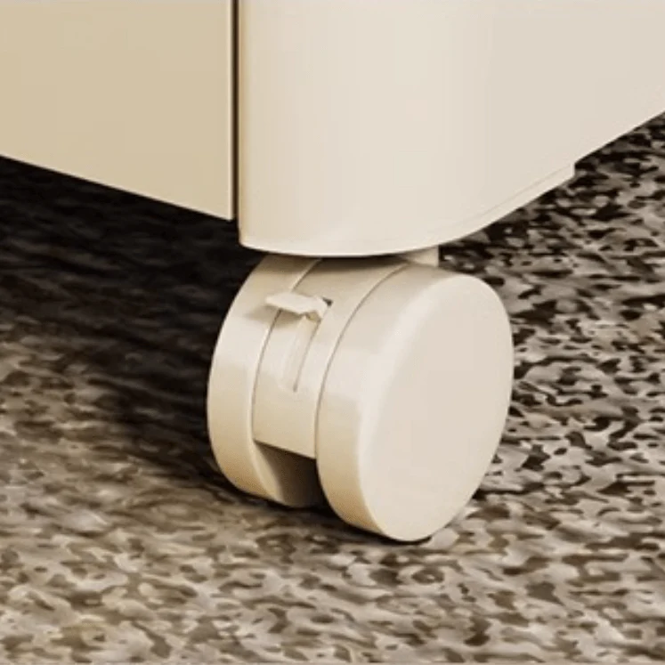Plastic 3-Layer Drawer Storage Cabinet with Wheels - Image 4