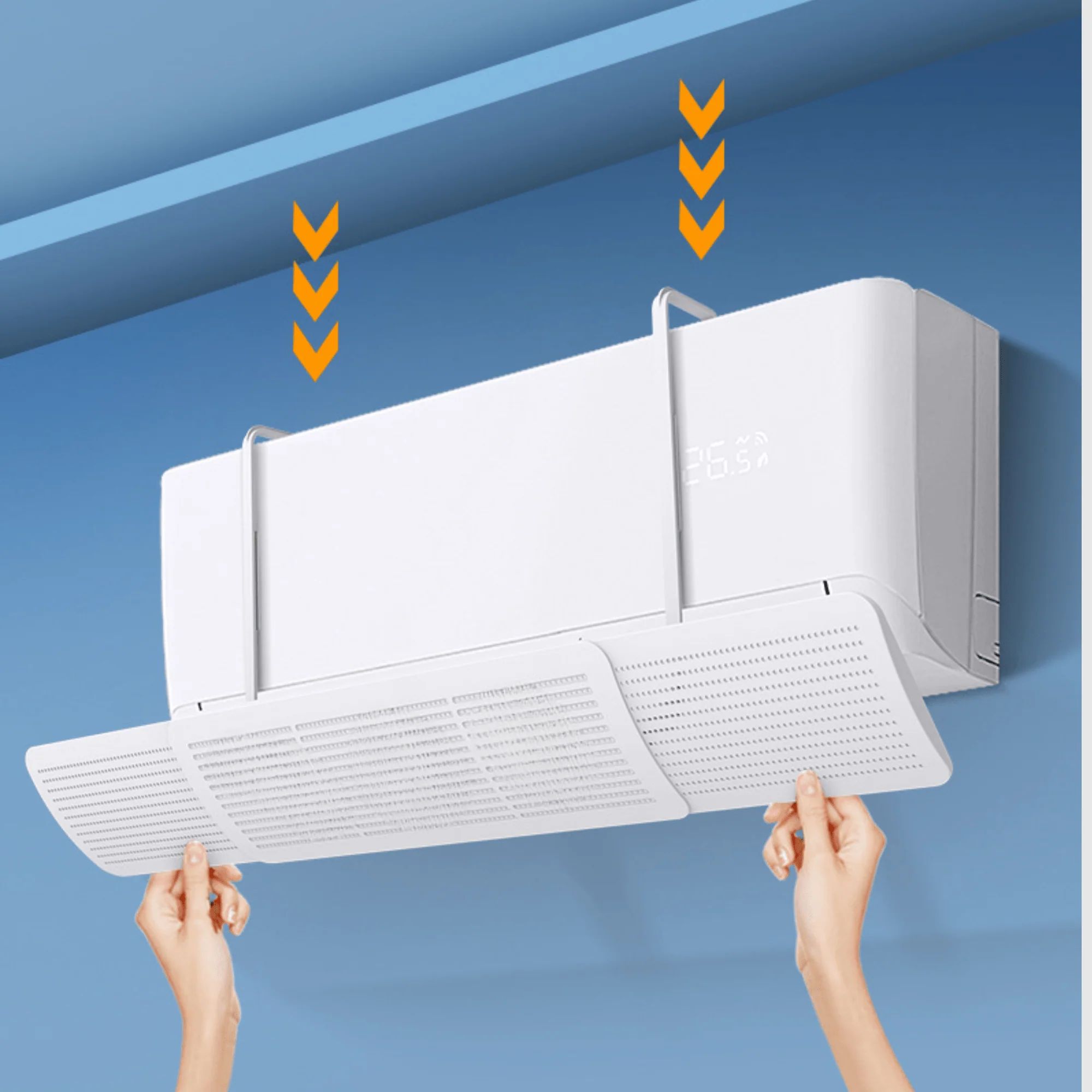 Plastic Adjustable Airflow Deflector for Wall-Mounted Air Conditioners - Image 2