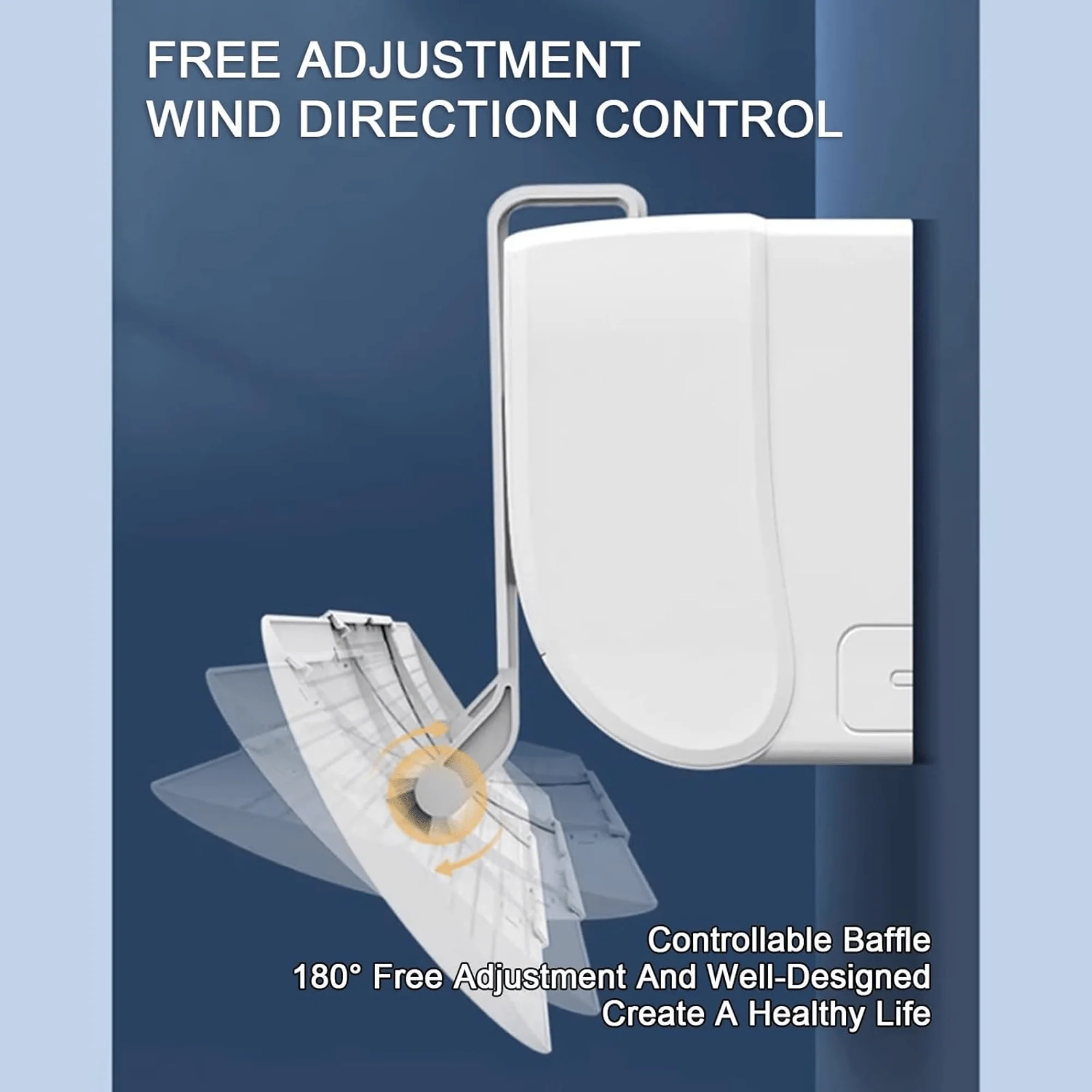 Plastic Adjustable Airflow Deflector for Wall-Mounted Air Conditioners - Image 4