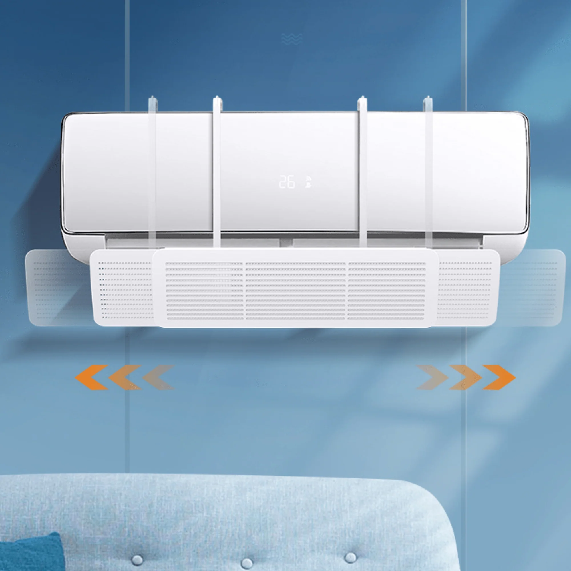 Plastic Adjustable Airflow Deflector for Wall-Mounted Air Conditioners - Image 5
