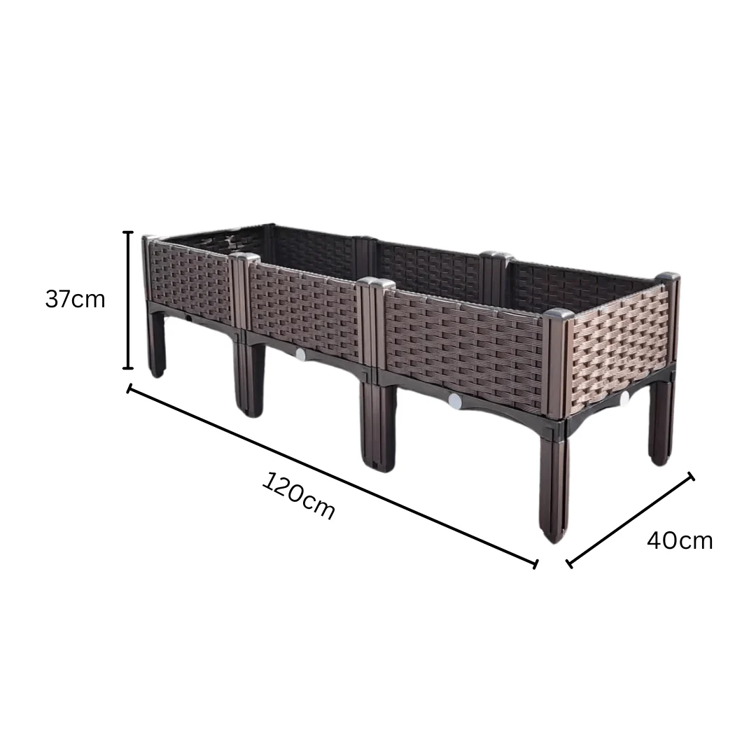 Plastic Balcony Vegetable Planting Garden Bed with Legs & Drainage Holes - Image 7