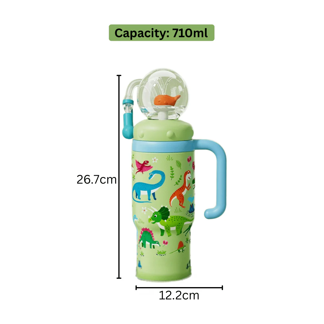 Playful Spray Water Bottle with Dual Lids - Image 7