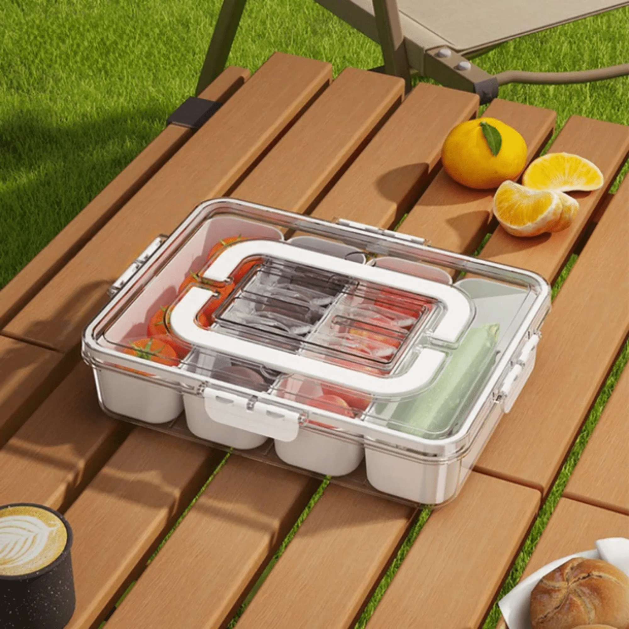 Portable Grid Food Storage Box - Image 2