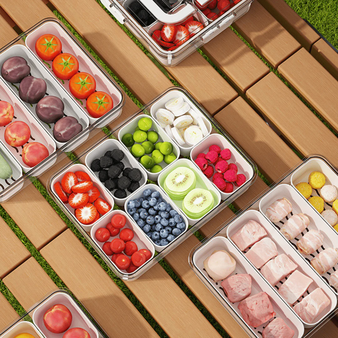 Portable Grid Food Storage Box - Image 3