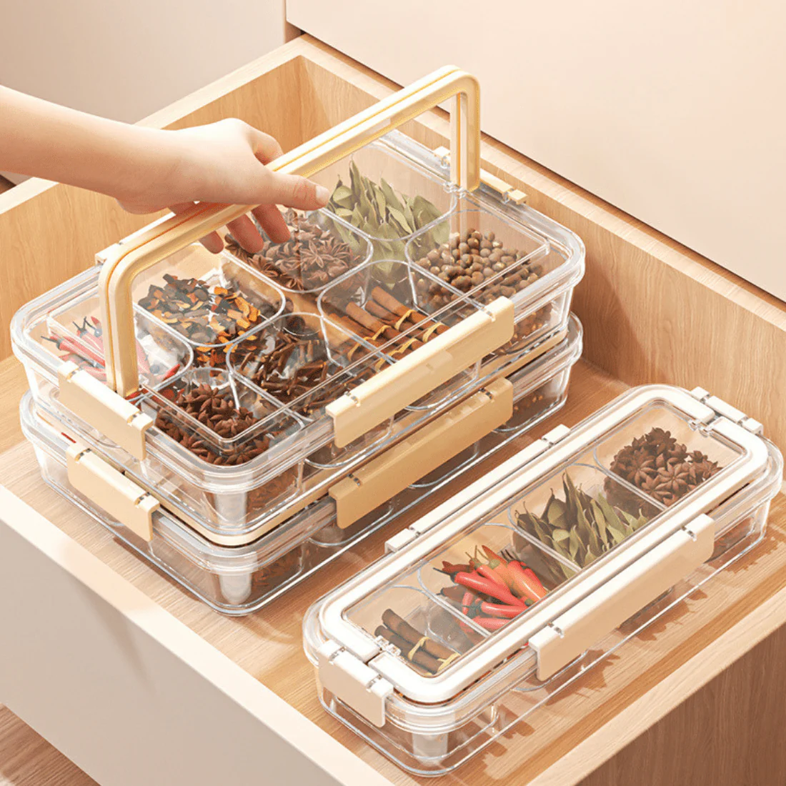 Portable Food Grade Multi-Compartment Storage Box - Image 5