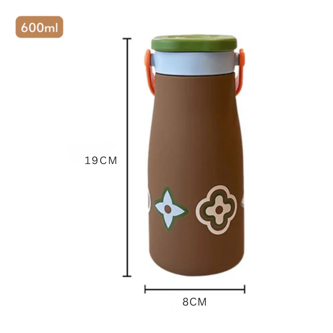 Portable Leakproof Stainless Steel Thermos Cup with Handle(600ml) - Image 9