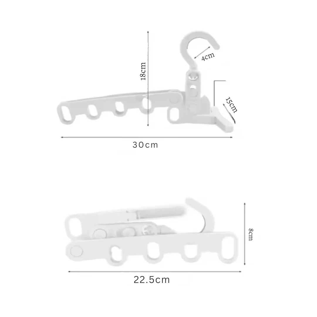 Portable Plastic Foldable 5-Hole Clothes Drying Hanger - Image 6