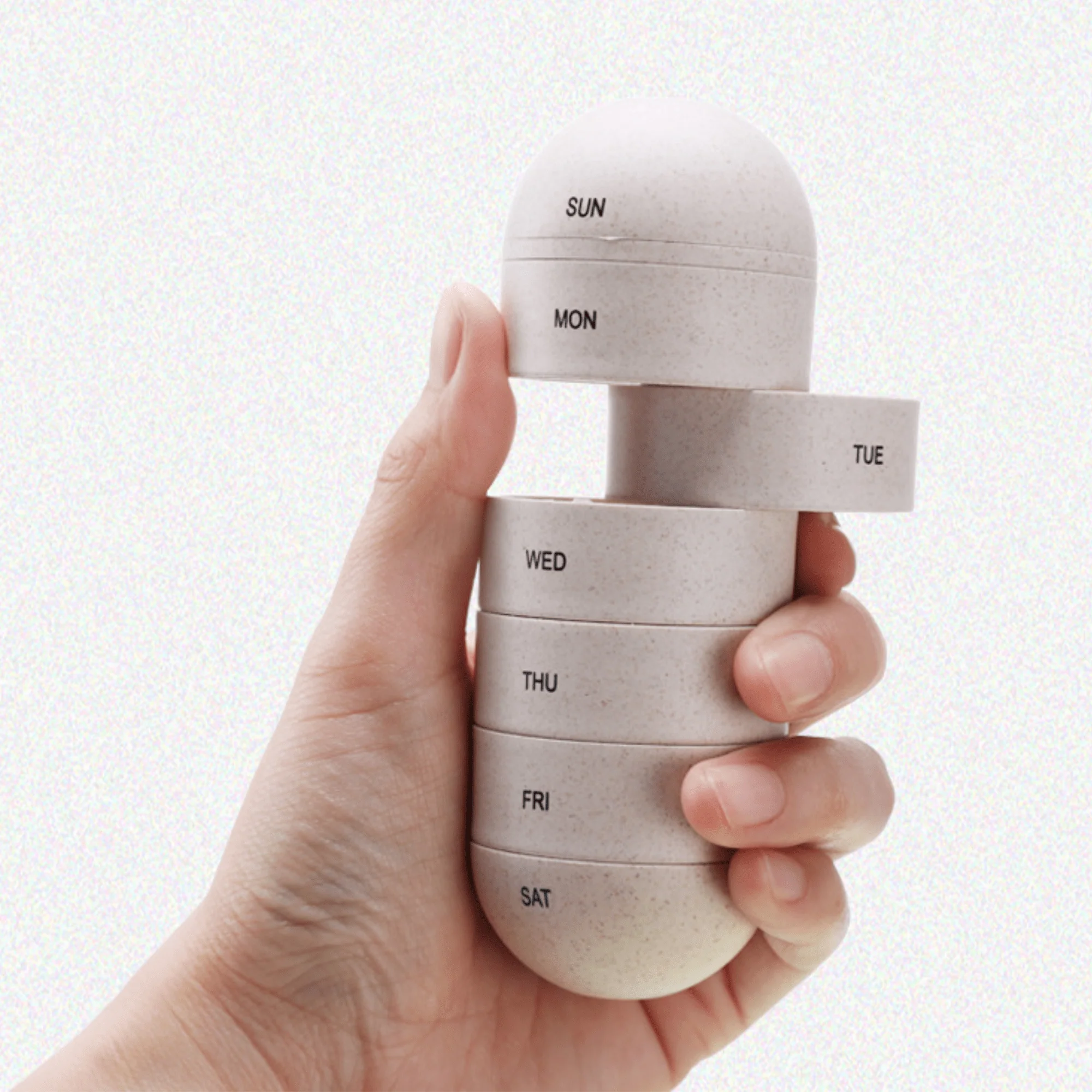Portable Plastic Two-in-One Waterproof Pill Organizer with 7 Compartment (Pack of 1) - Image 4