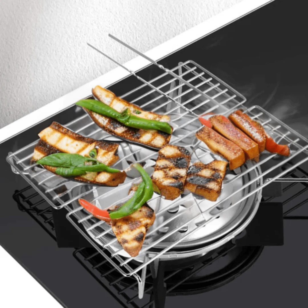 Portable Stainless Steel BBQ Grill Set - Image 6