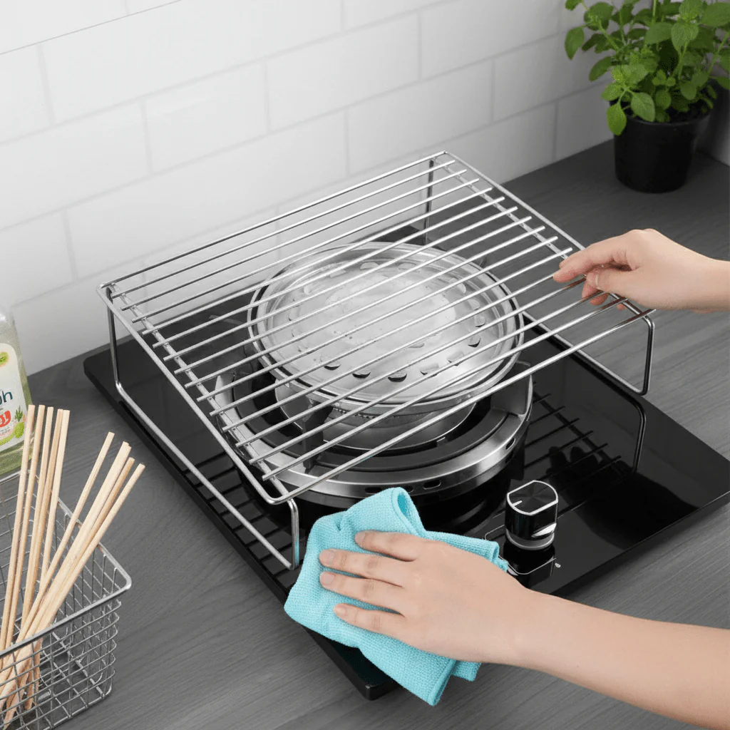 Portable Stainless Steel BBQ Grill Set - Image 7